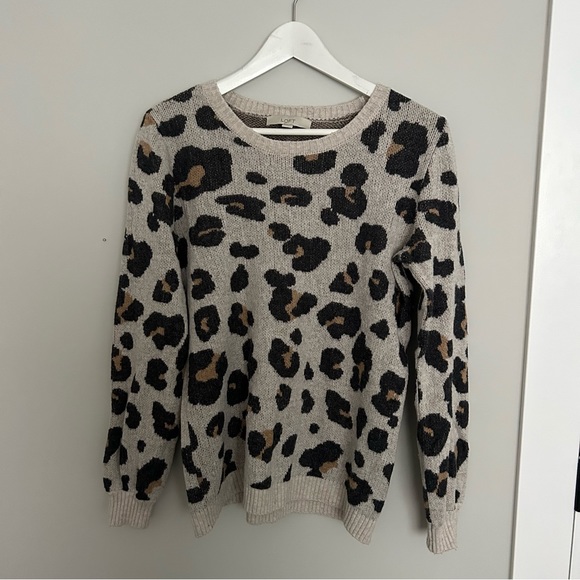 LOFT Leopard Crewneck Sweater - Picture 6 of 8